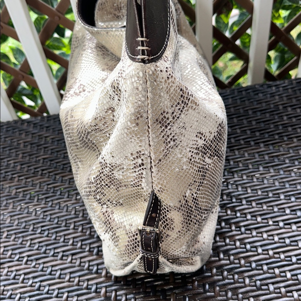 Downey & Bourke Kitney Silver Python Medium Bag - image 5